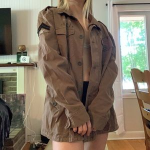 Green Military Vibe Overcoat